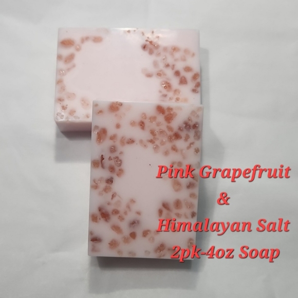 Hand Crafted Other - LAST SET ! Grapefruit & Pink Himalayan Salt Shea Butter Soap 2pk 8oz Total